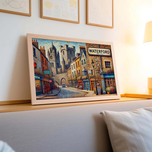Waterford Art Print – Ireland Wall Art Travel Poster, City Gift, Housewarming Decor, European Ireland Map, Waterford Print Artwork