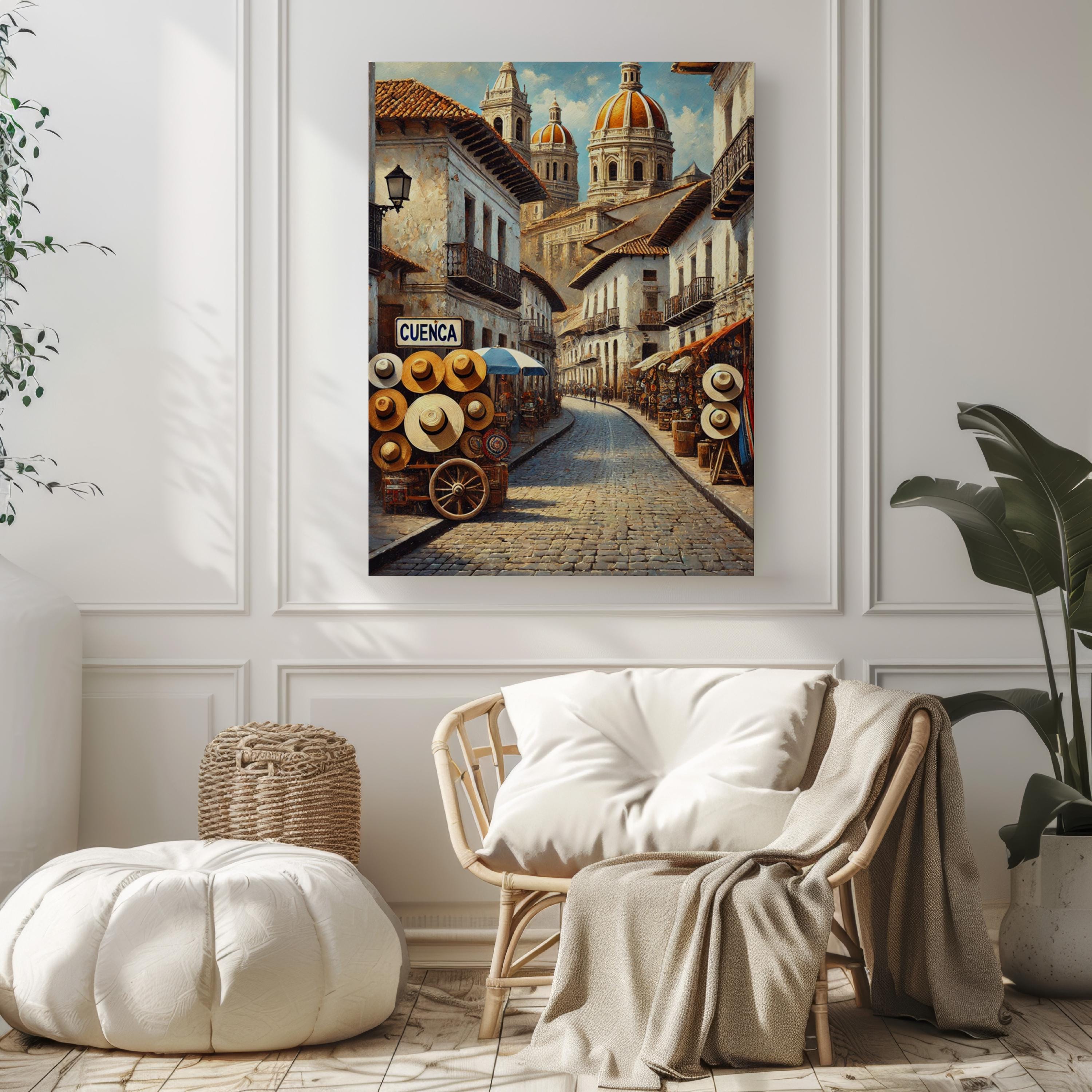 South American Ecuador Cuenca Wall Art Print – Travel Poster, Ecuador Gift & Home Decor, Housewarming Art, Ecuadorian Culture Design
