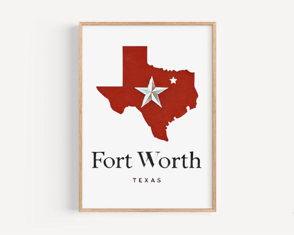 Fort Worth Print - Fort Worth, Texas, USA