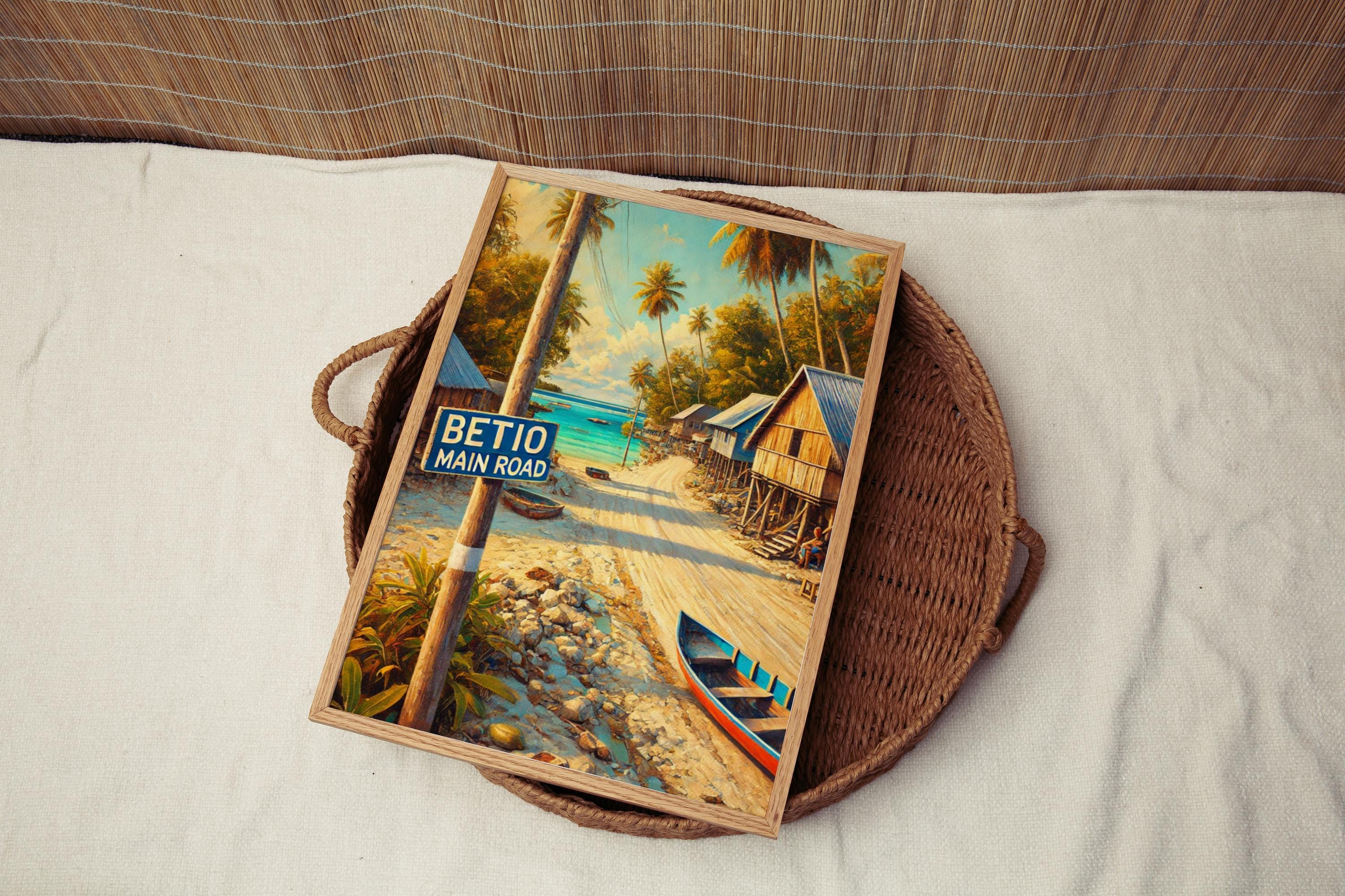 Betio Main Road Wall Art Vintage - Kiribati