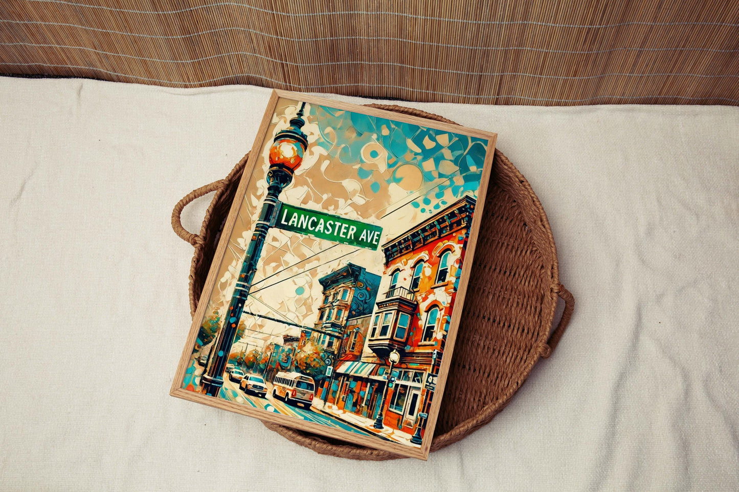 Lancaster Ave Print - Philadelphia Wall Art, Philly Travel Poster, Housewarming Gift, PA Artwork, Lancaster Avenue Decor