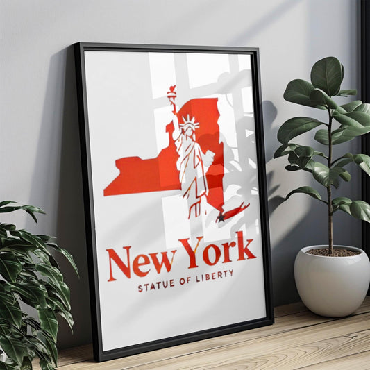 Statue of Liberty Wall Art Print, New York Travel Decor, NY Gift, Housewarming & College Dorm Room Art, Iconic USA Home Decoration