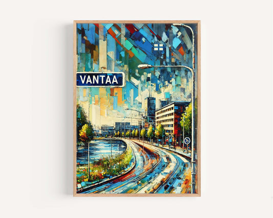 Vantaa Art Print - Finland City Wall Art, Travel Poster, European Decor, Housewarming Gift, Vantaa Travel Print, Scandinavian Artwork