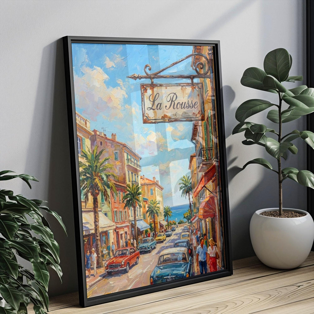 La Rousse Wall Art Print: Monaco Skyline District Travel Poster