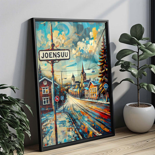Joensuu Art Print - Finland Wall Art Travel Poster, Joensuu City Gift, Housewarming Decor, Scandinavian European Travel Print