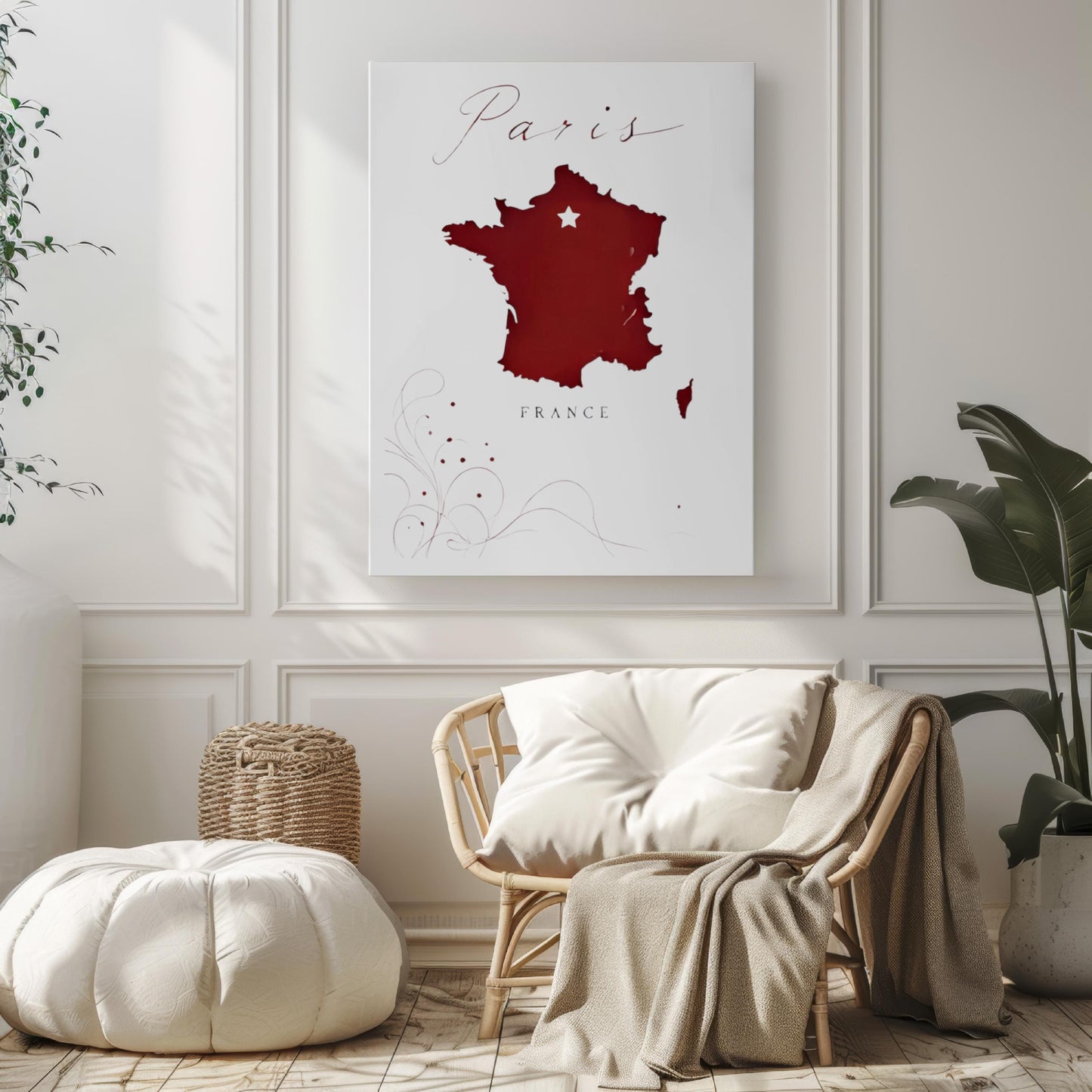 France Paris Wall Art Print - Travel Home Decor, France Gift, Housewarming Wall Artwork, Chic French Office Decoration