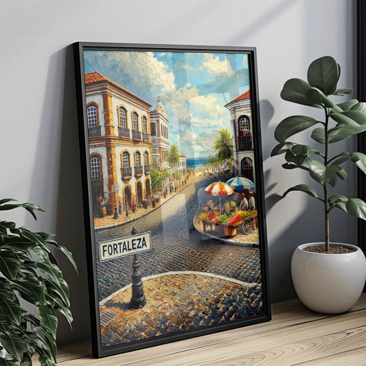 Brazil Fortaleza Wall Art Print, South American Travel Poster, Brazil Gift, Housewarming Decor, Brazil Souvenir, Brazil Travel Wall Decor