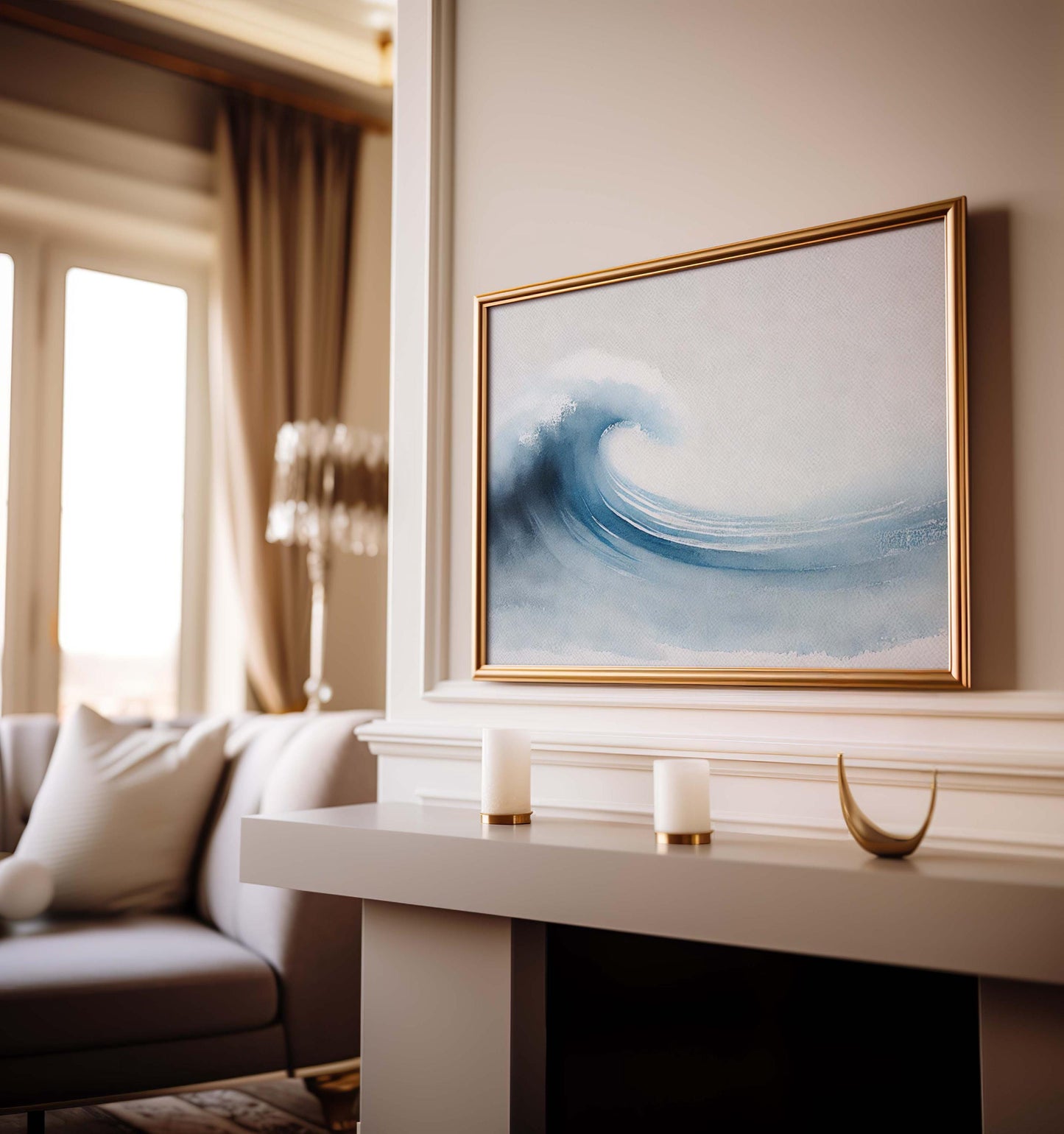 Nature Gift Wave Wall Art Ocean Print Beach Decor New Home Housewarming Family Nature Art