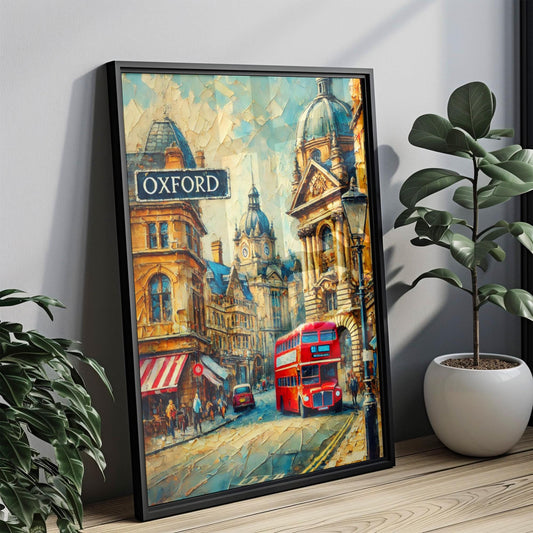 Wall Art Oxford St London Print, European Travel Poster, Housewarming Gift, Oxford Street Cityscape, Modern European Art Decor