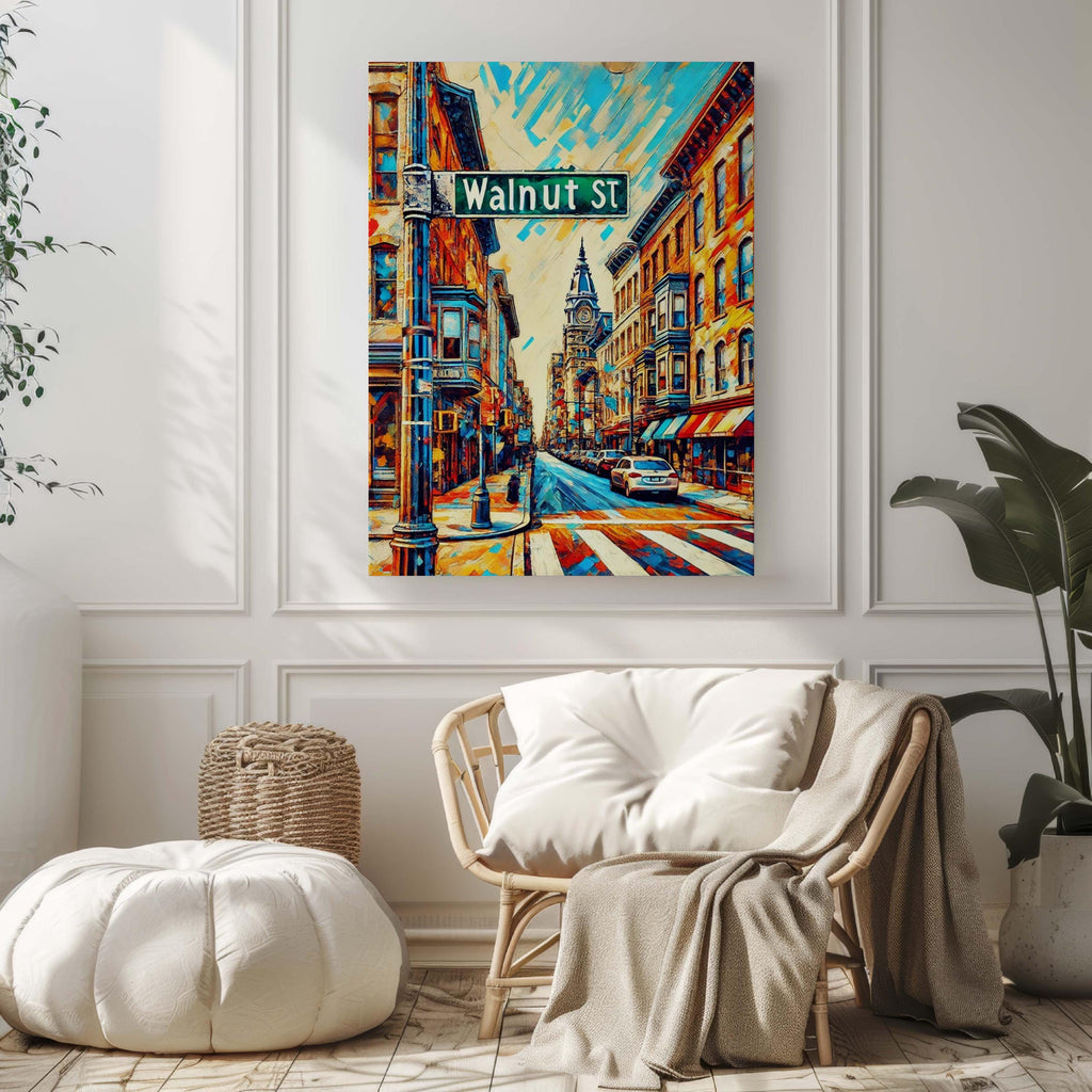 Walnut St Print - Philadelphia, Pennsylvania, USA