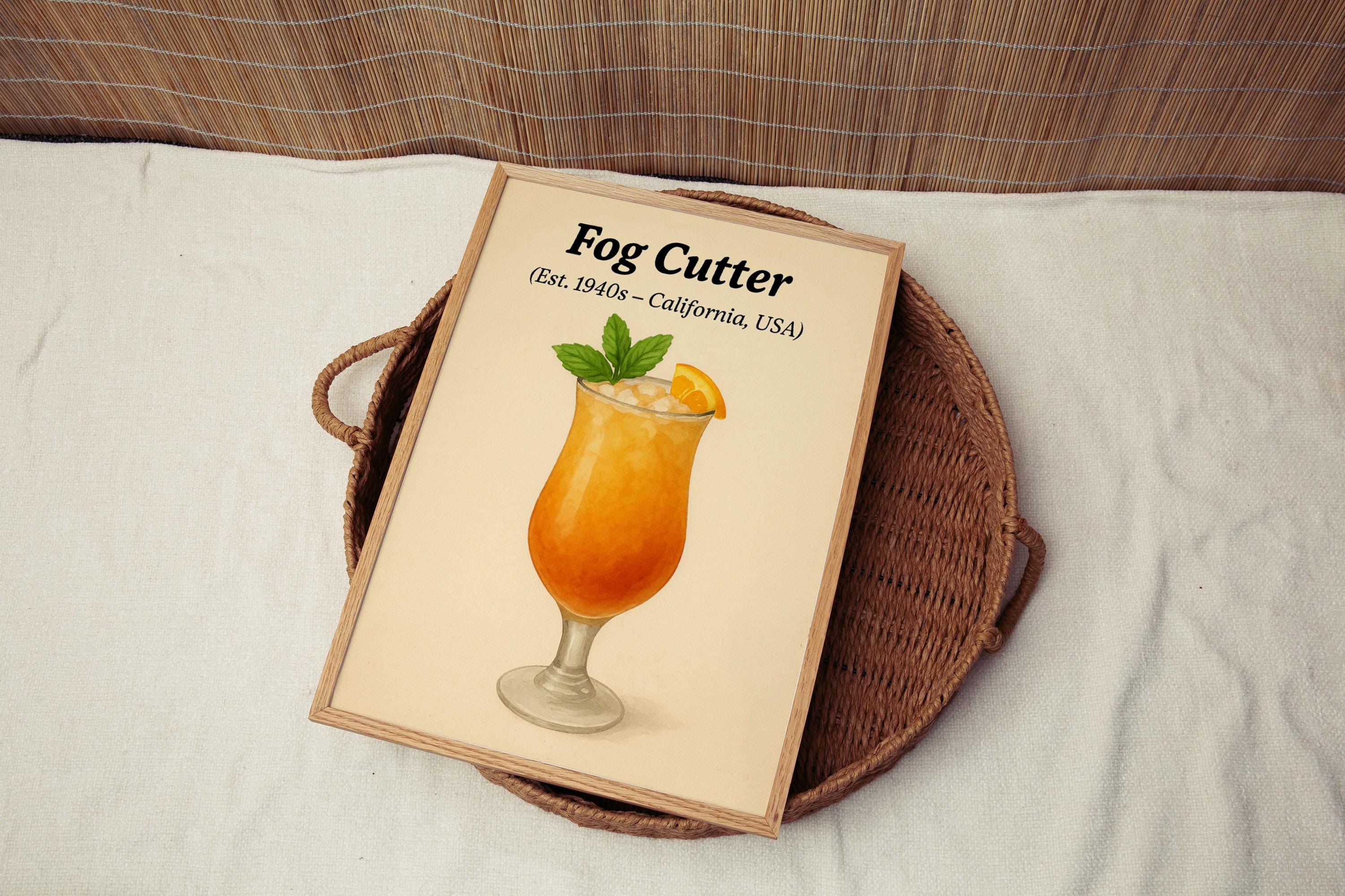 Fog Cutter Cocktail Wall Art Vintage