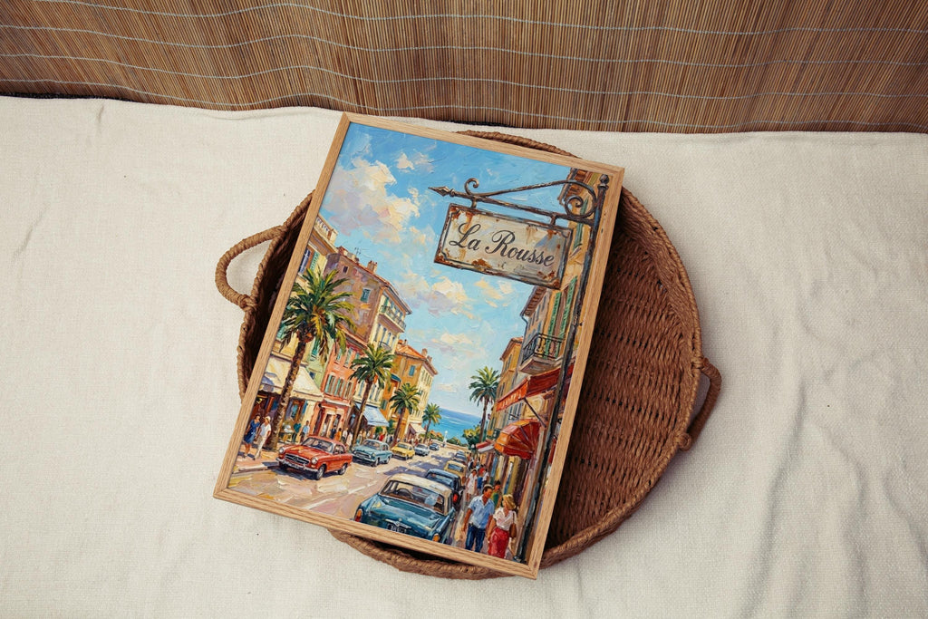 La Rousse Wall Art Print: Monaco Skyline District Travel Poster