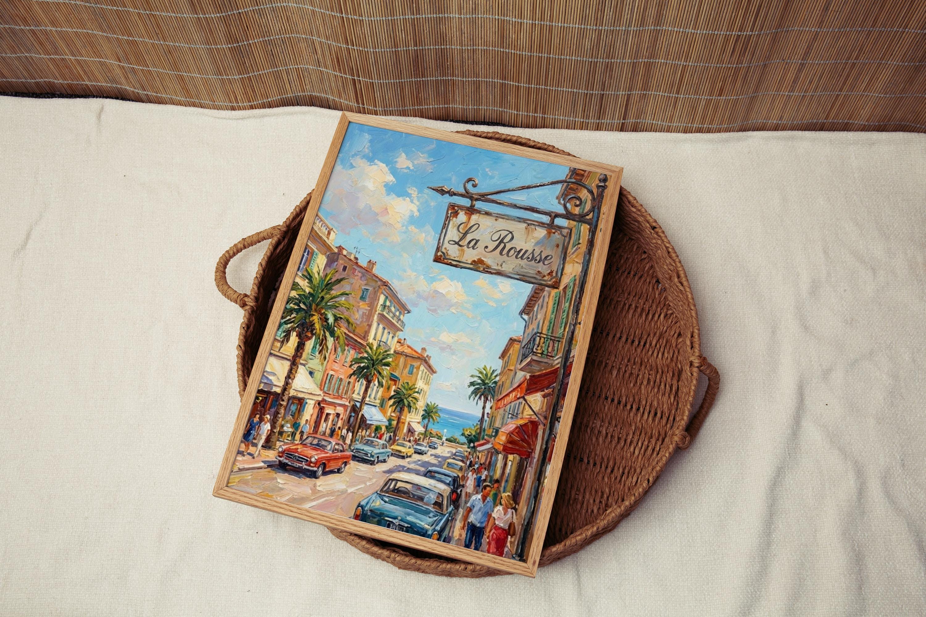 La Rousse Wall Art Print: Monaco Skyline District Travel Poster