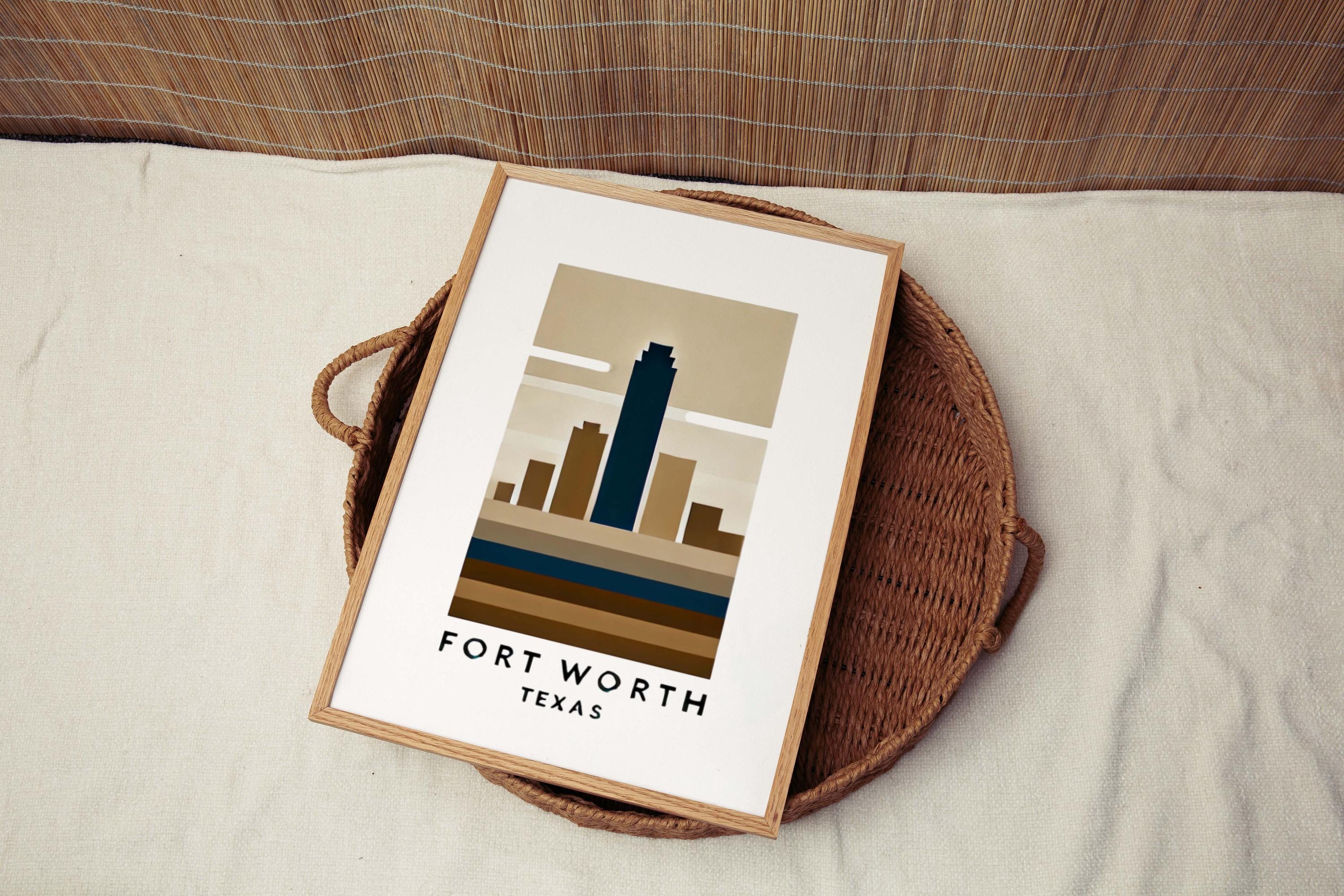 Fort Worth Print Modern - Fort Worth, Texas, USA