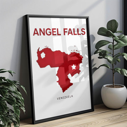 Venezuela Angel Falls Wall Art Print – Travel Poster, Home Decor, Venezuela Gift, Housewarming & Adventure Artwork