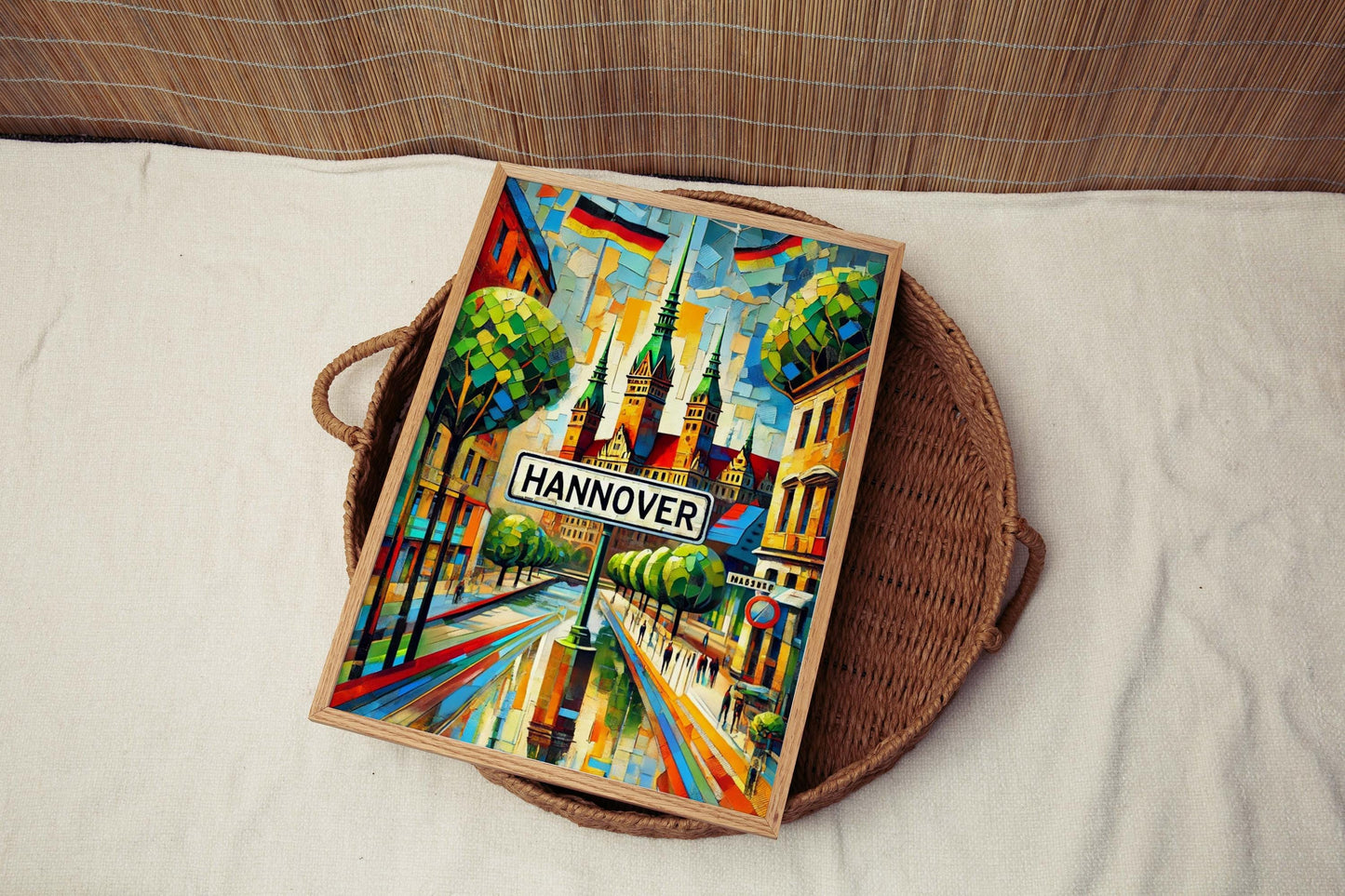 Hannover Art Wall Print – Germany City Travel Poster, European Home Decor, Housewarming Gift, Modern Minimalist German Artwork