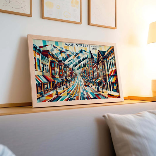 Main Street Print - Park City Wall Art, Travel Poster, Utah Gift, Housewarming Decor, Scenic Main Street Travel Print