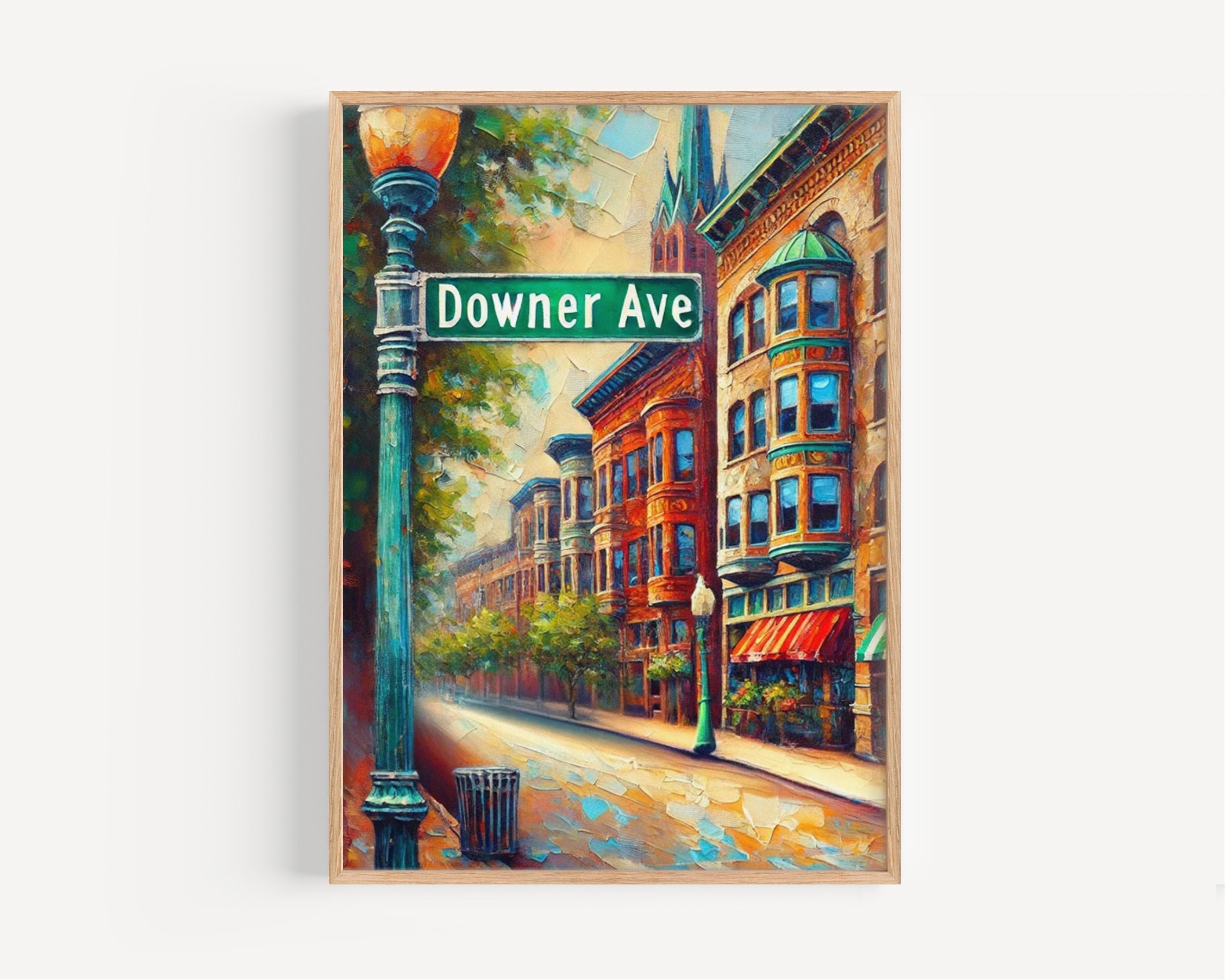Downer Avenue Wall Art, Wisconsin Print, USA Art, “City” Gift, Travel Souvenir, Travel Poster,  “State” Art, PERSONALIZED GIFT