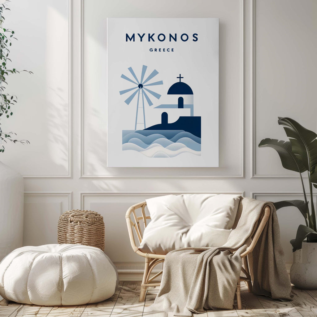 Mykonos Coastal Print - Mykonos, Greece