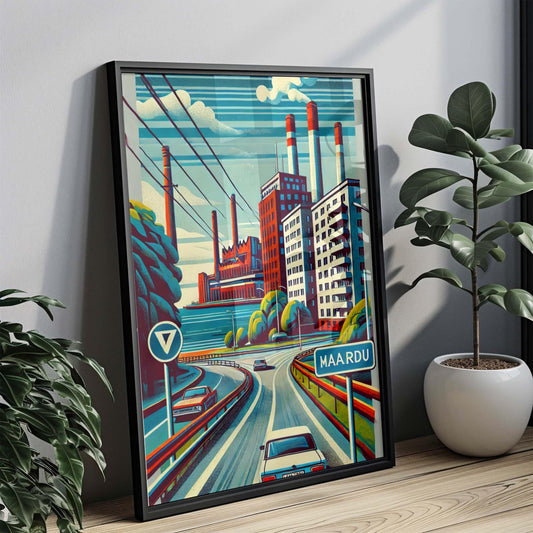 Maardu Art Wall Print – Estonia City Travel Poster, European Artwork, Housewarming Gift, Maardu Wall Decor, Estonian Travel Print
