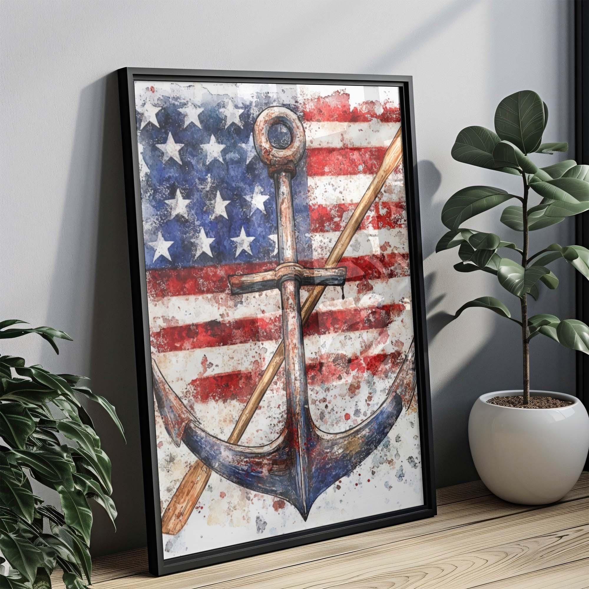 Boat Wall Art Patriotic - United States
