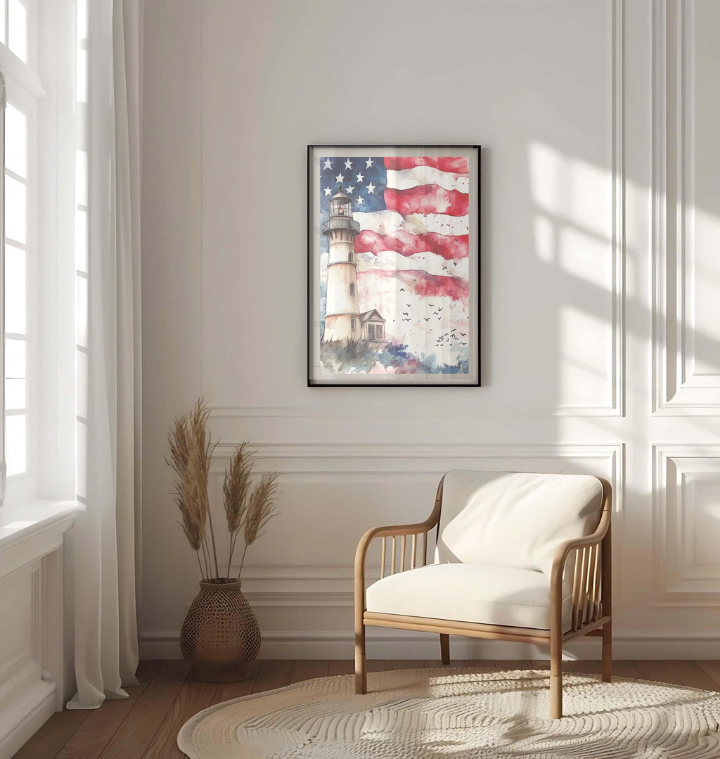 Lighthouse Print Patriotic - United States