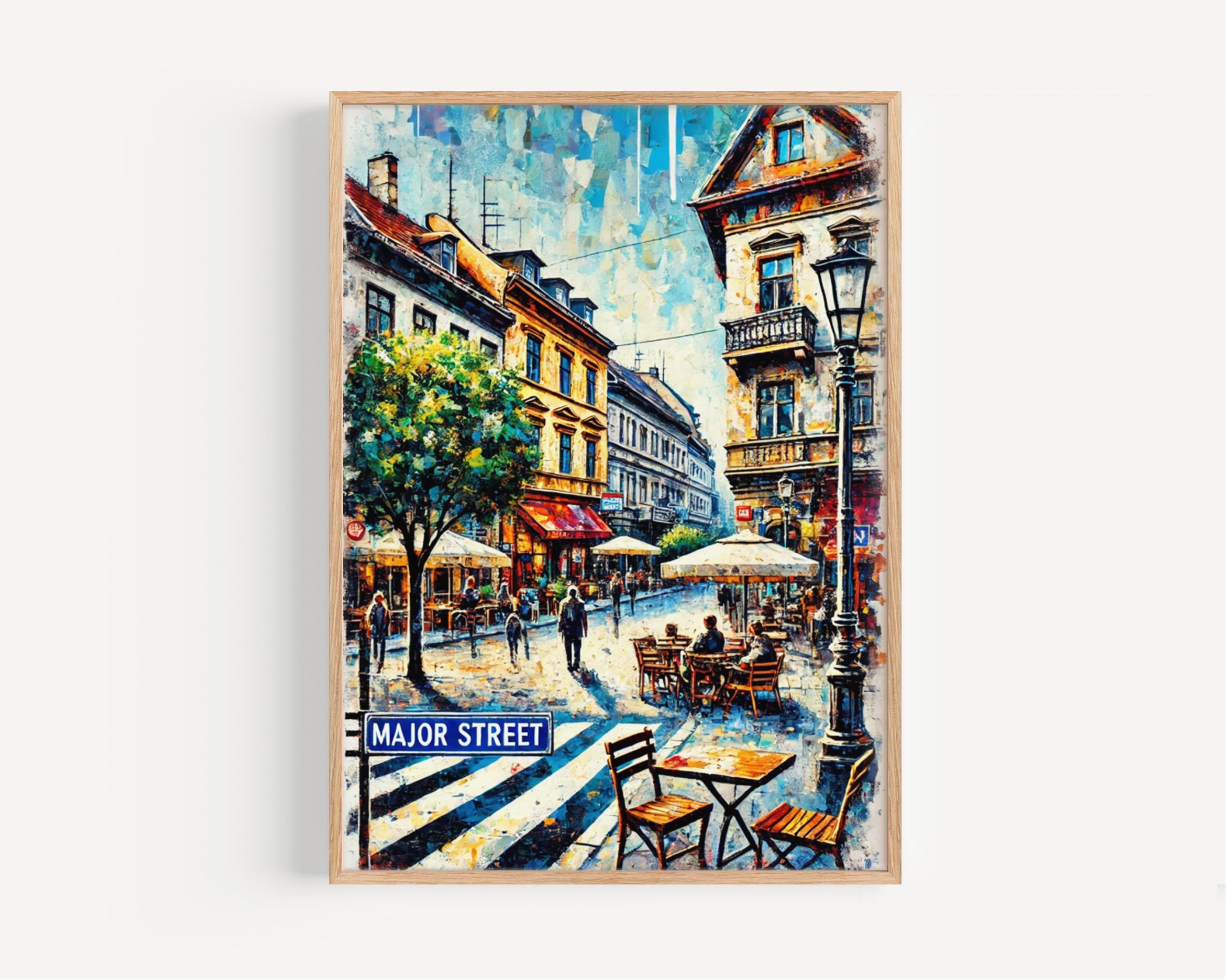 Major Street Print Decor - Tihany, Hungary