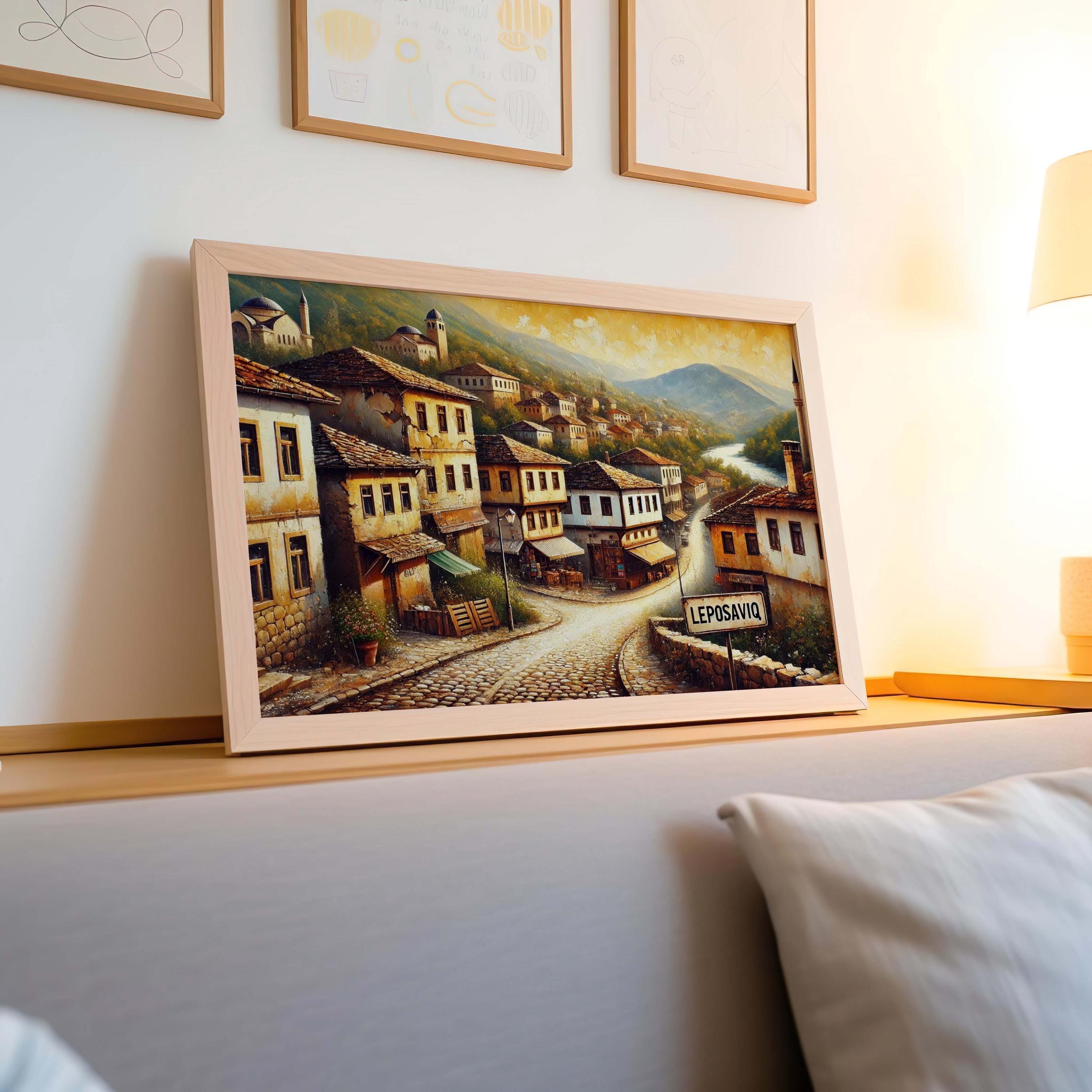 Leposaviq Print Map - Leposaviq, Kosovo