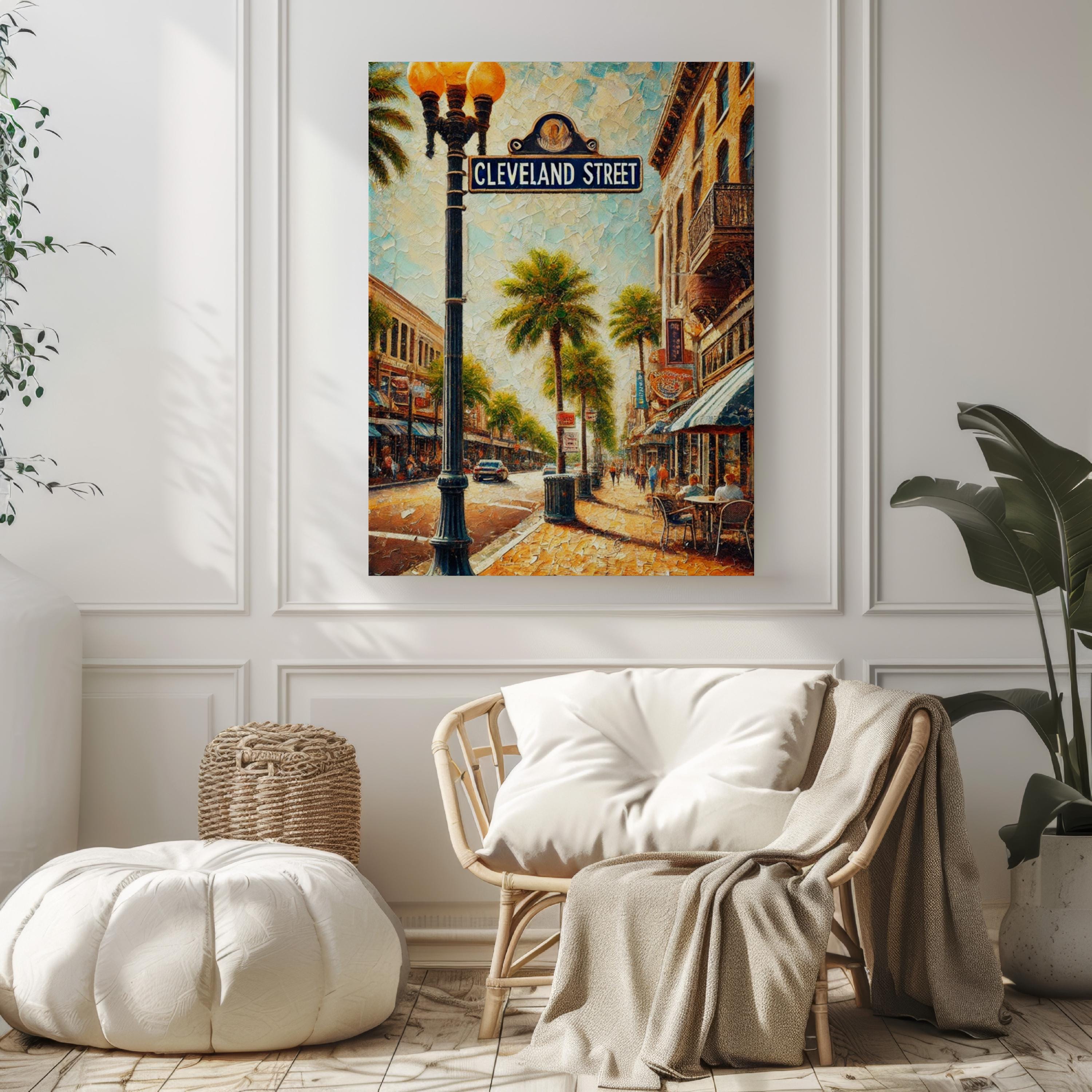 Cleveland Street Print - Clearwater, Florida, USA