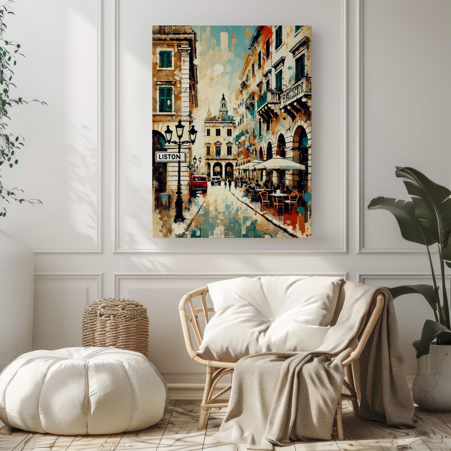 Greece Liston Street Wall Art Print, Corfu Travel Poster, Housewarming Gift, Greece Home Decor, Mediterranean Vacation Artwork