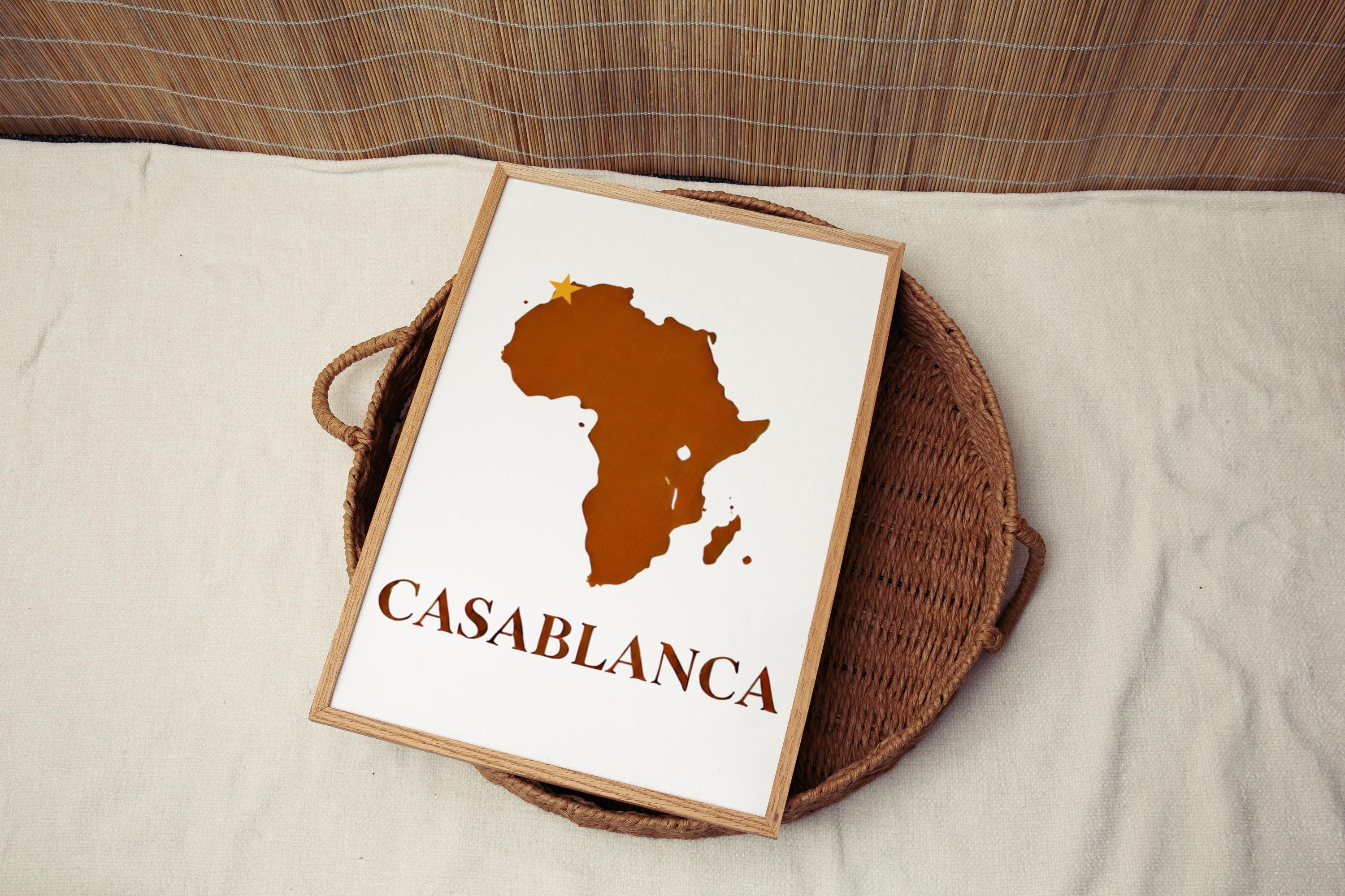 Africa Wall Art Casablanca Print - Travel Home Decor, Africa Gift, College Dorm & Housewarming Artwork