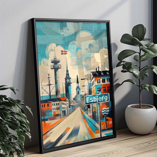 Esbjerg Art Print - Denmark City Wall Art, Travel Poster, European Decor, Housewarming Gift, Scandinavian Home Decor
