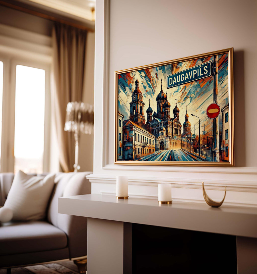 Daugavpils Wall Art Cityscape - Daugavpils, Latvia