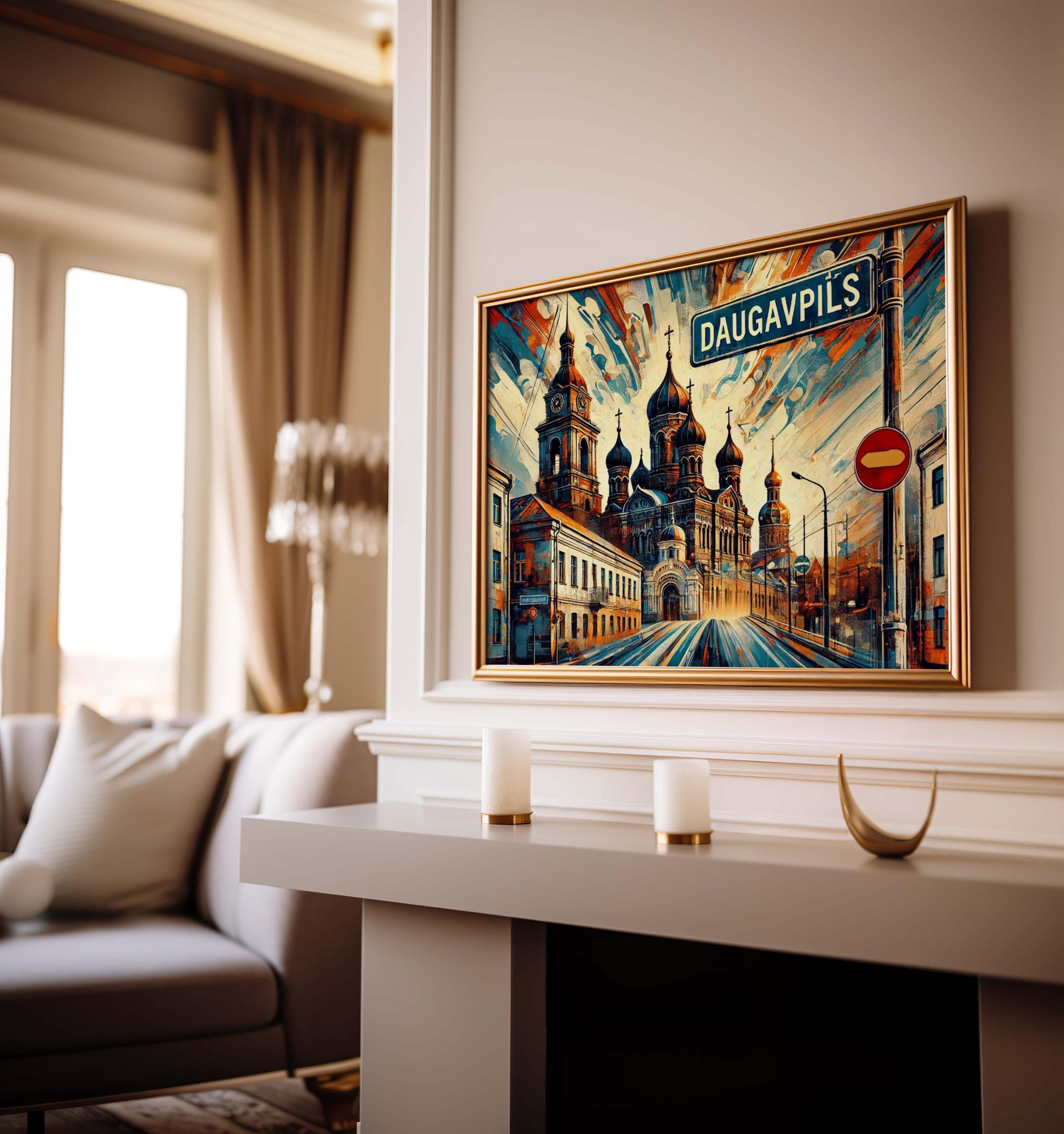 Daugavpils Wall Art Cityscape - Daugavpils, Latvia