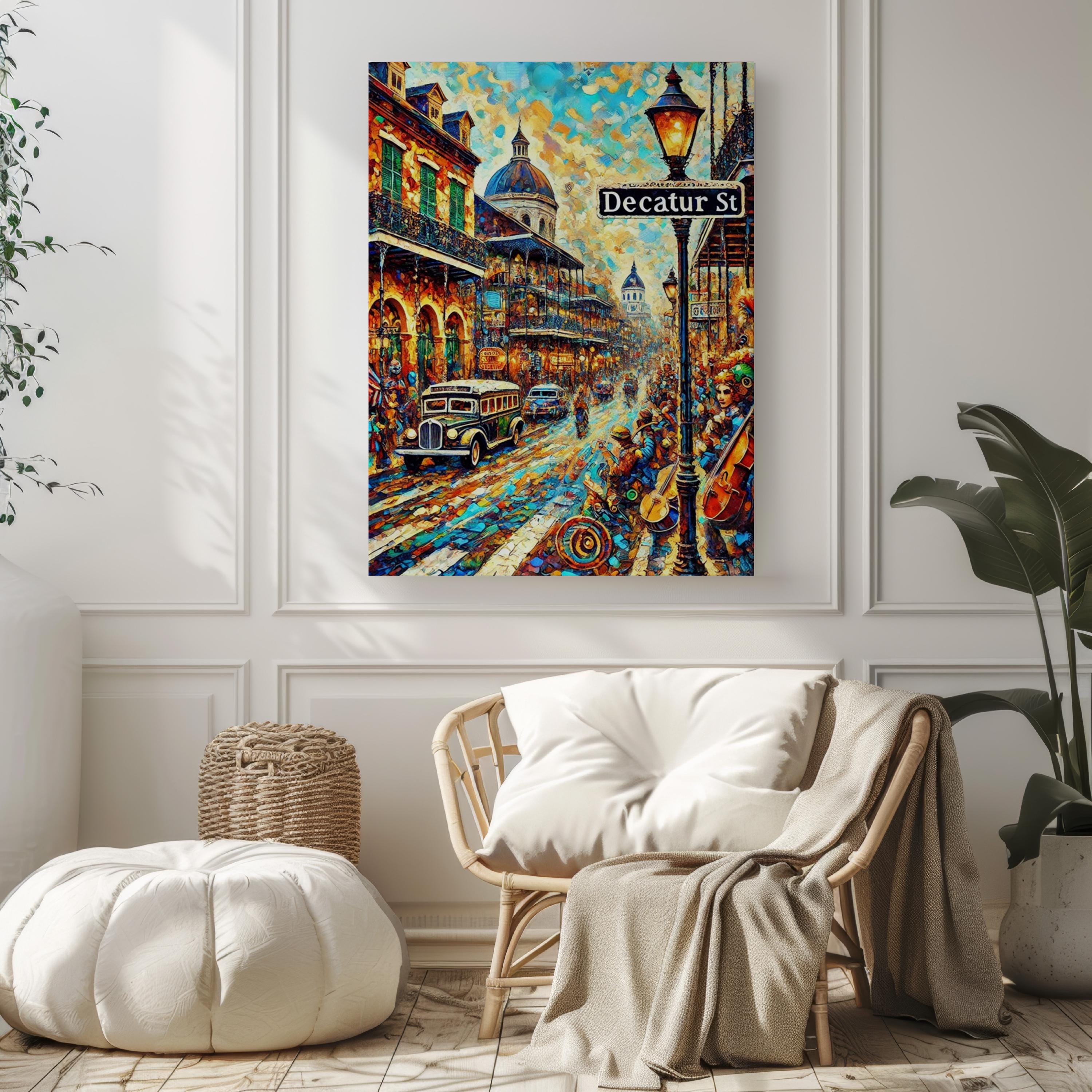 Decatur Street Print - New Orleans, Louisiana, USA