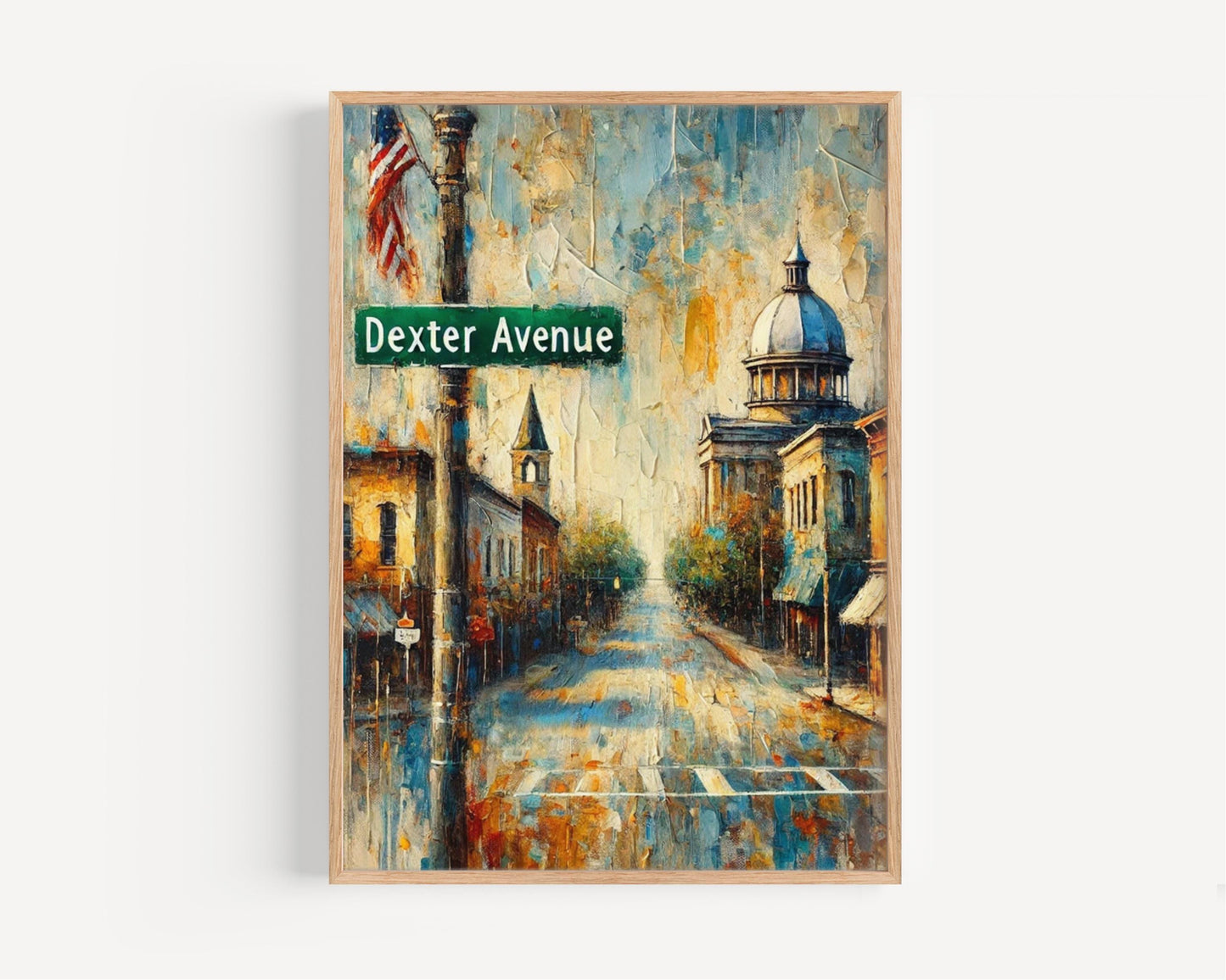 Dexter Avenue Wall Art Montgomery Print USA Art Travel Souvenir City Gift Alabama Decor Home Decor Art for Travelers