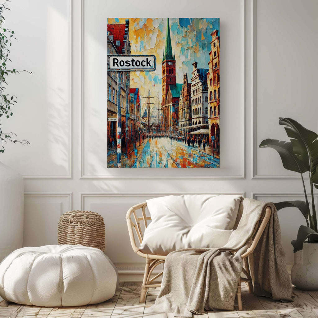 Rostock Art Travel Print – German City Wall Art, Europe Poster, Housewarming & Travel Gift, Rostock Decor, Unique Germany Artwork