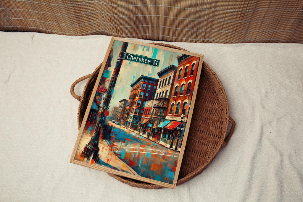 Cherokee Street Sign Print: St. Louis Missouri Travel Poster