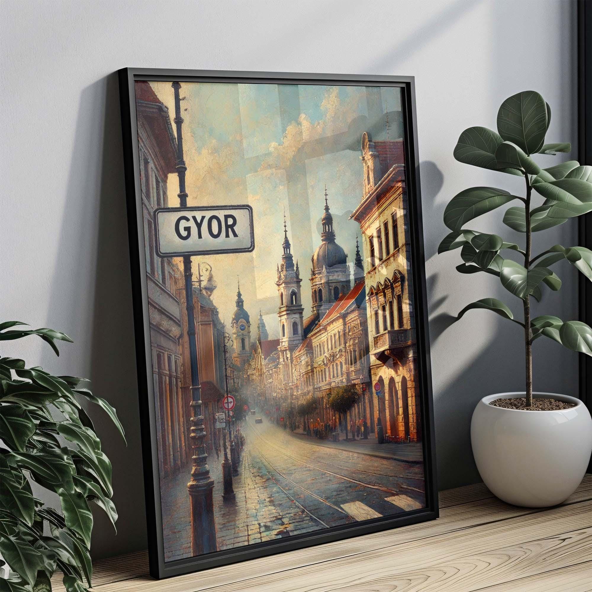 Győr City Art Print - Győr, Hungary