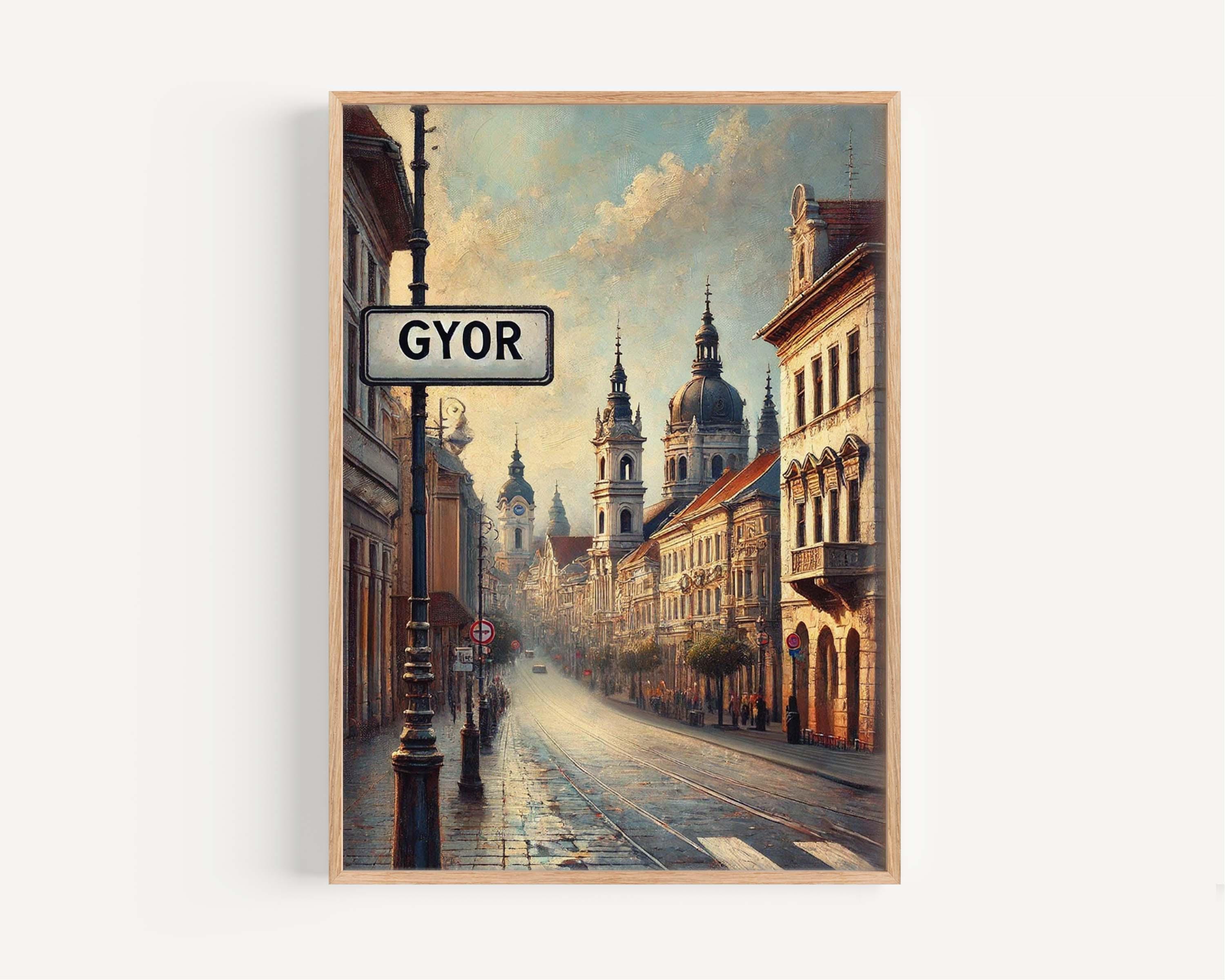 Győr City Art Print - Győr, Hungary