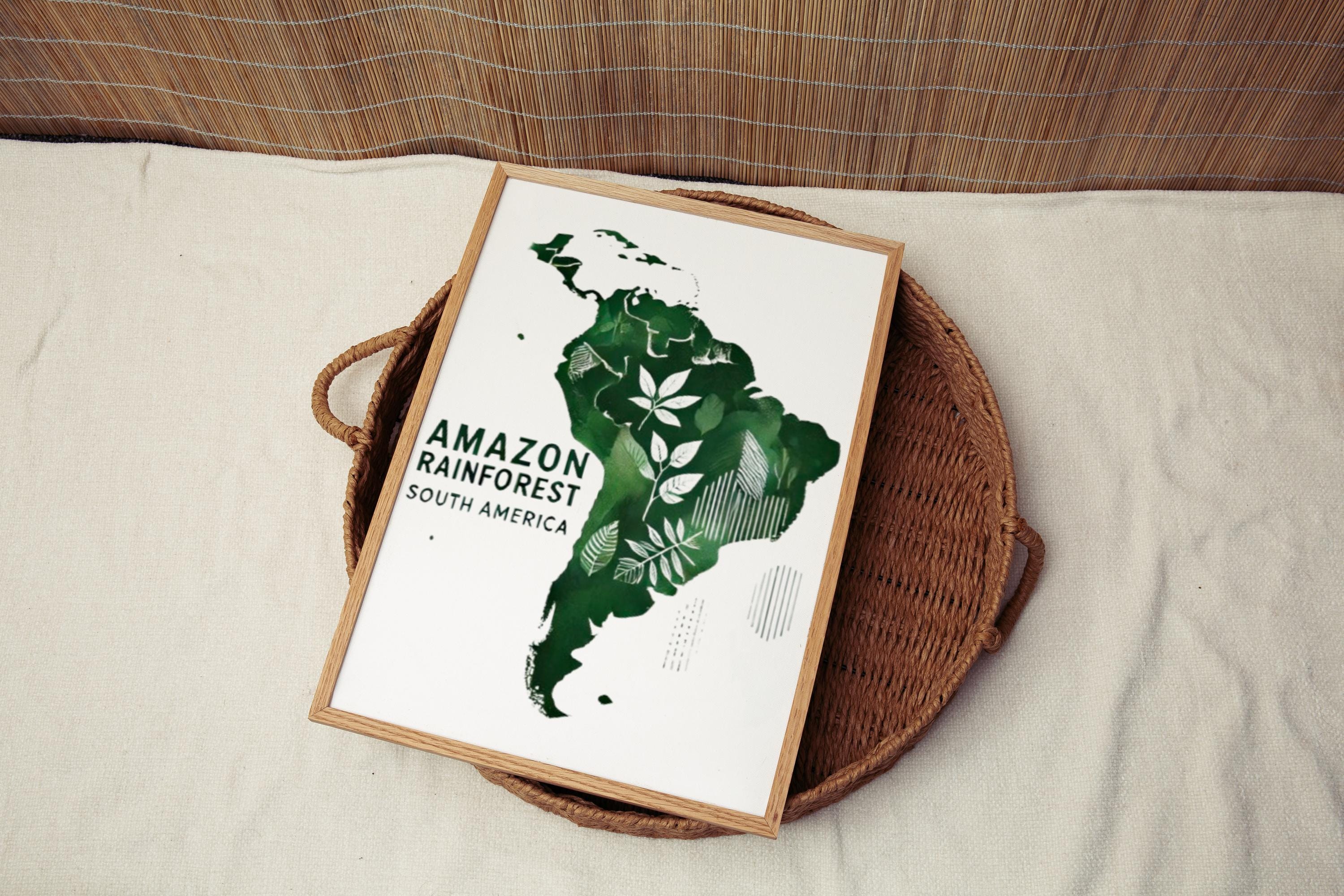 Amazon Rainforest Wall Art – South America Travel Print, Nature Home Decor, Unique Housewarming & Gift Idea