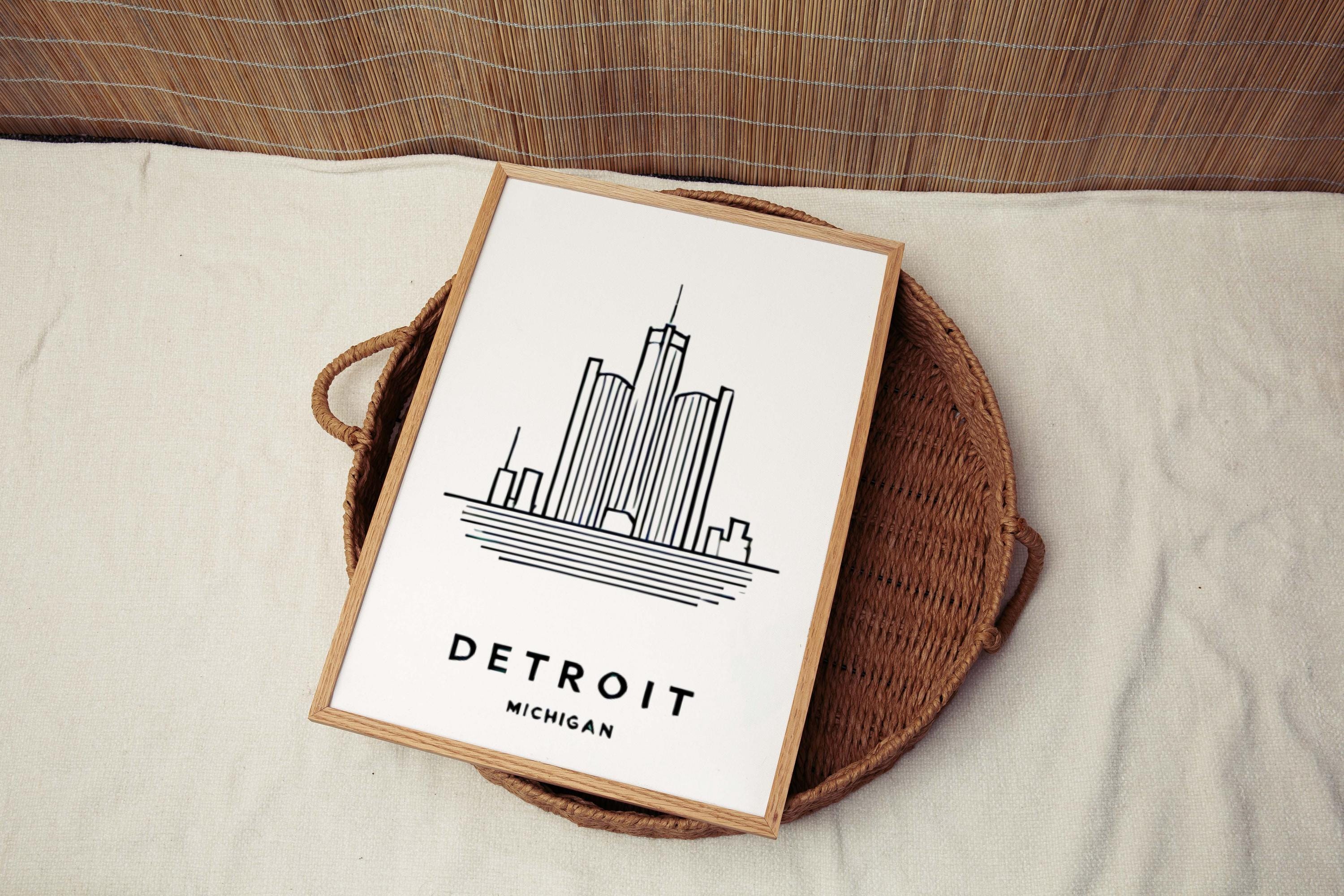 Detroit Map Print - Detroit, Michigan, USA