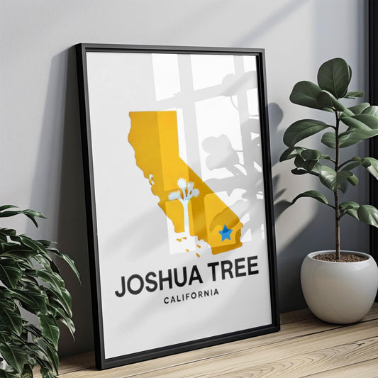 Joshua Tree Wall Art Print, California Travel Decor, Housewarming & College Gift, Desert Landscape Home Decor, CA Nature Artwork