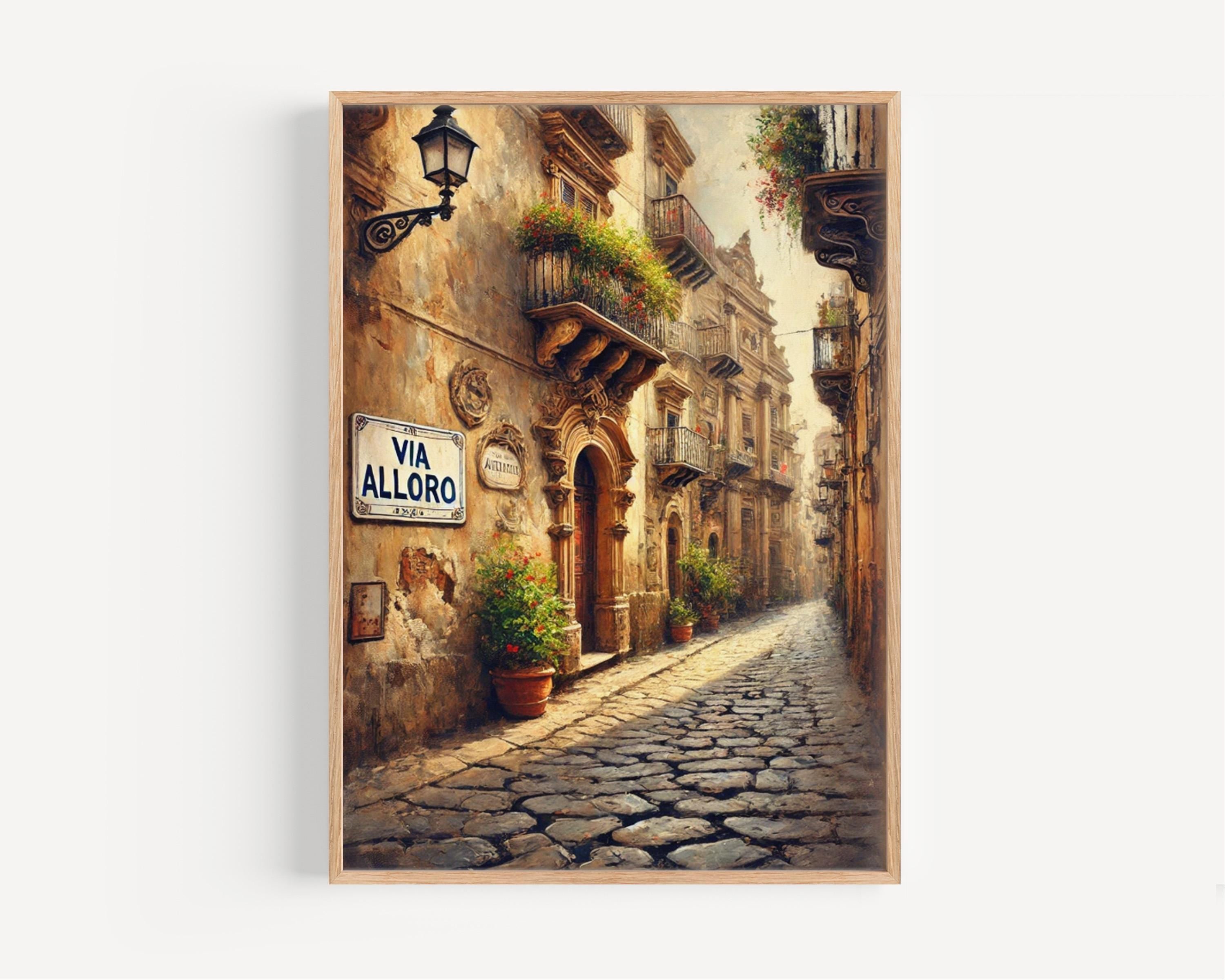 Via Alloro Travel Print - Palermo, Italy