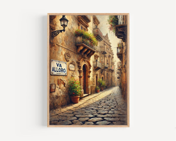Via Alloro Travel Print - Palermo, Italy