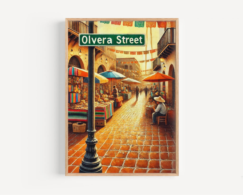 Olvera Street Poster - Los Angeles, California, USA