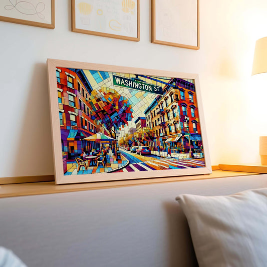 Washington Street Wall Art Hoboken Print Jersey Art Hudson County Gift Travel Poster Housewarming Artwork