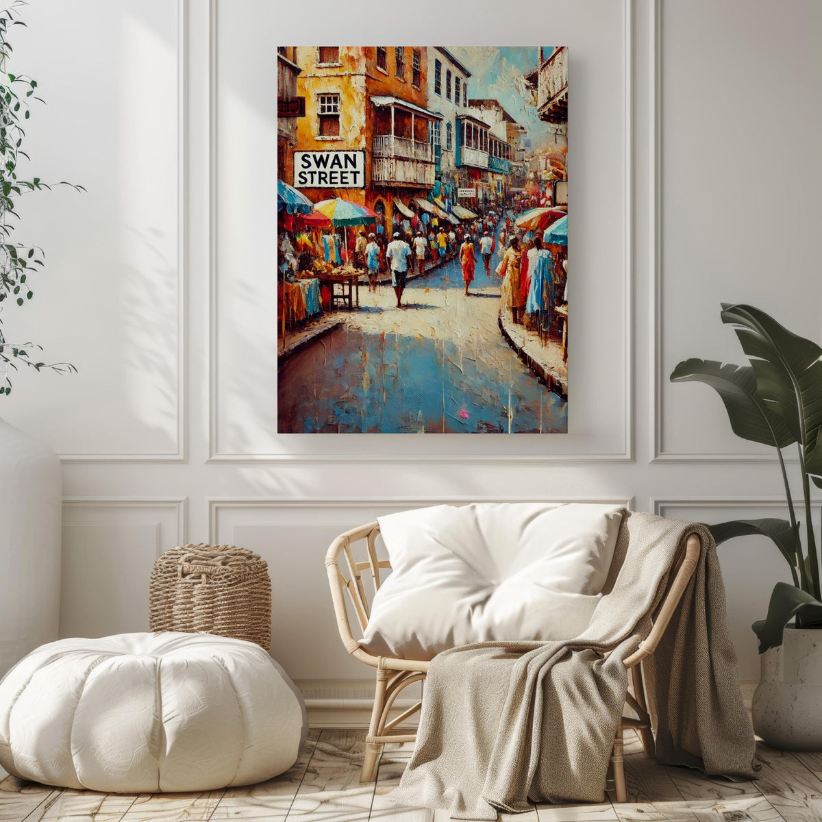 Swan Street Print Vibrant - Bridgetown, Barbados