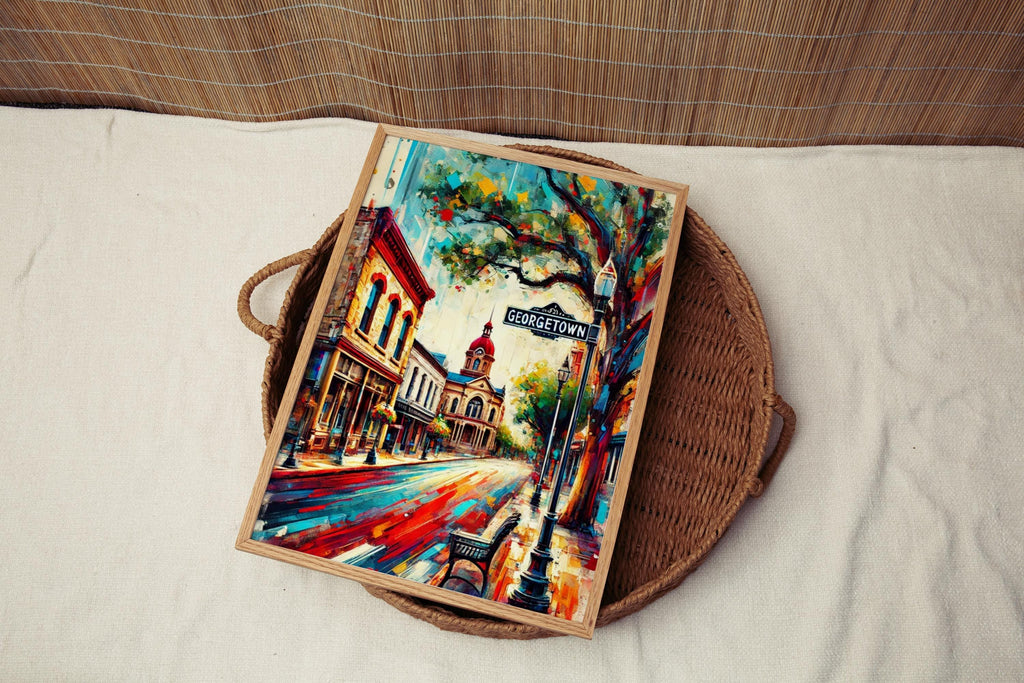 Georgetown Wall Art Vintage - Georgetown, Texas, USA