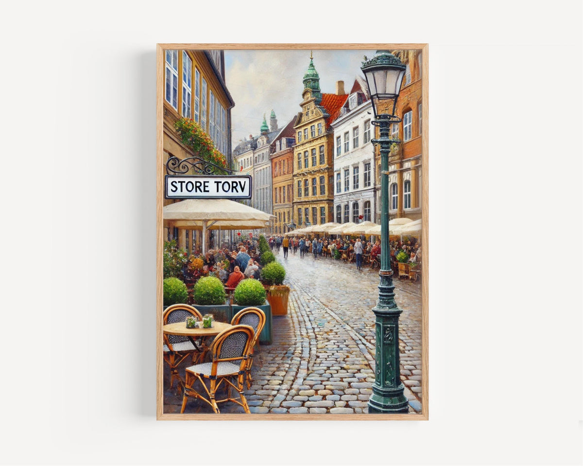 Store Torv Minimalist Print - Aarhus, Denmark
